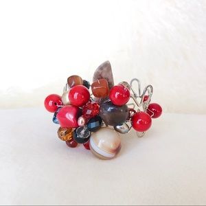 Jewelry - NWT Gemstone and Crystal Silver Bracelet Jewelry - NWT Gemstone and Crystal Silver Bracelet
